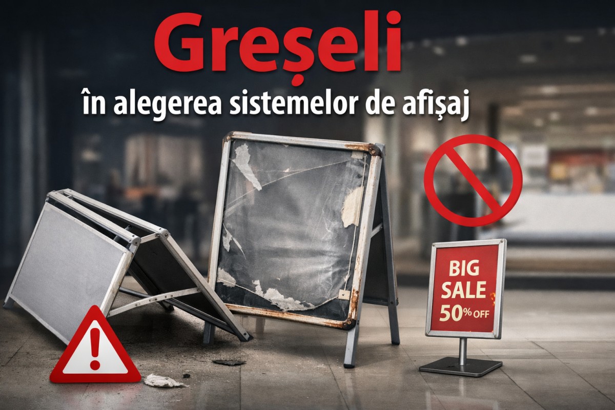Greșeli frecvente în alegerea sistemelor de afișaj pentru magazine