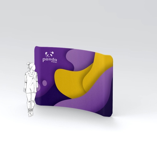 Perete Pop-Up Textil Curb 5 m – Afisaj Premium Expozitii