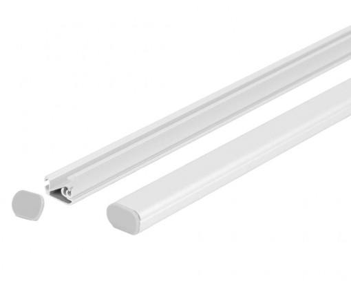 Profil Postere, din aluminiu, gri, 120 cm, cu dubla fata