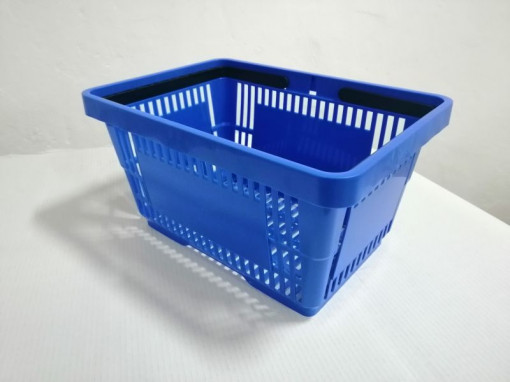 Cos de cumparaturi, krj 28 litri, albastru, din plastic, de mana