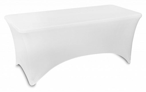 Husa masa dreptunghiulara, alba, diametru 180x75 cm