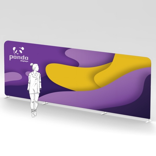 Perete Pop-Up Textil Drept 10 m – Afisaj Premium Expozitii