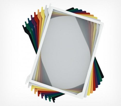 Rama tip infoframe A4, portocaliu, din plastic, 6mm