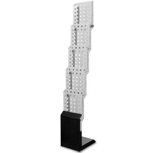 Stand Lincoln 5 x A4, gri, aluminiu, pentru brosuri