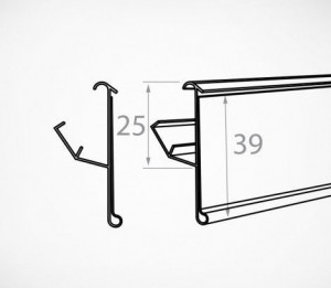 Profil LS 39 / 985 mm transparent