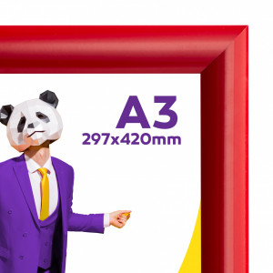 Rama click standard A3 roșu ( 297 x 420 mm)