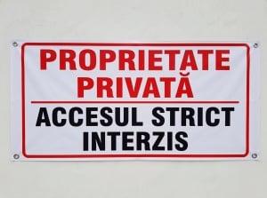 Banner Proprietate Privata - Accesul Strict Interzis - Img 3