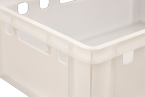 Naveta carne tip E2, Profesionala, 60x40x20cm, Alba, Plastic HDPE