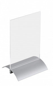 Suport meniu portret A5 baza aluminiu 