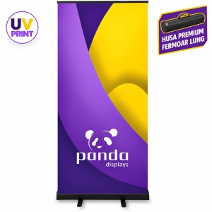 Roll-up standard negru cu print inclus si geanta – 85x200 / 100x200 cm