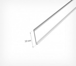 Profil adeziv DBR 39/1250 mm transparent