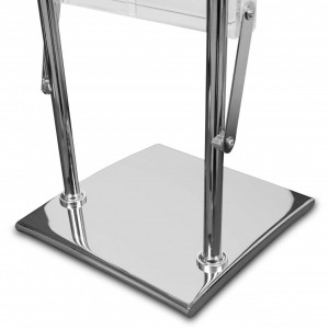 Stand Columbia 4 x A4, gri, plexiglas, pentru brosuri