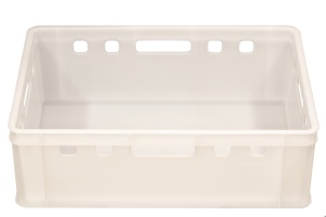 Naveta carne tip E2, Profesionala, 60x40x20cm, Alba, Plastic HDPE