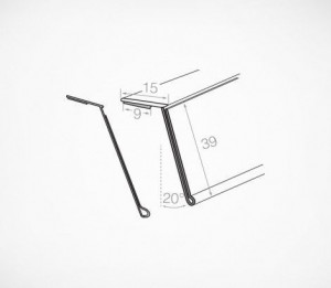 Profil adeziv HE 39/1000 mm transparent