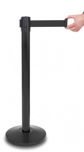 stalp delimitare negru banda neagra