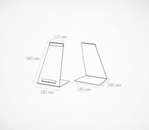Suport de tejghea A4, gri, metal, pentru inforame - Img 4