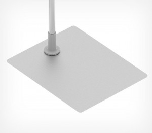 Talpa rectangulara metalica, gri, 200 x 160 mm, pentru standuri publicitare - Img 1