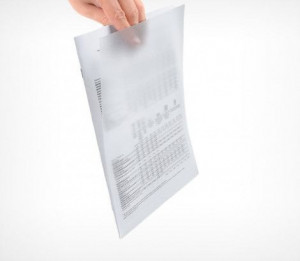 folie protectie A5 montata in rama ABS