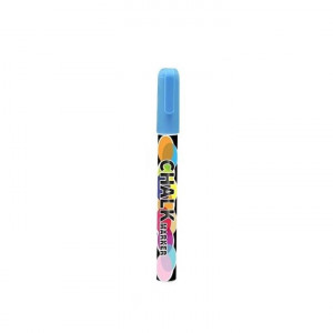 Marker creta lichida, 3 mm, albastru, pentru etichetele pvc