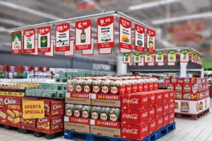 sistem de suspendare SKYTRACK cu rame ABS pentru afisaj preturi in supermarket