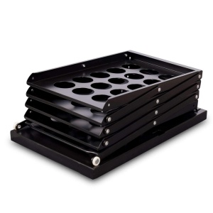 Stand Boston 4 x A4, neagra, aluminiu, pentru brosuri H132 - Img 2