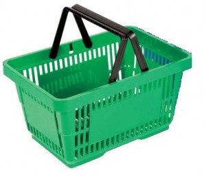 Cos de cumparaturi "KRJ" 28 litri verde