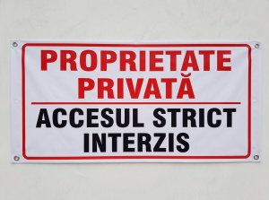 Banner Proprietate Privata - Accesul Strict Interzis - Img 2