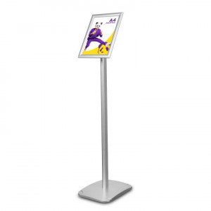 Menu Board A4, aluminiu, 116 cm, afisare portret/landscape, gri