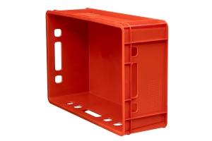 Naveta carne tip E2, Profesionala, 60x40x20cm, Rosu, Plastic HDPE