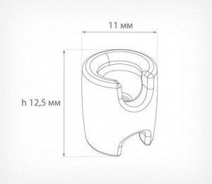 Suport eticheta cu clema 65x0x80 mm transparent