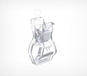 Suport eticheta cu clema 65x50x50 mm transparent
