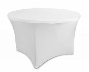 Husa masa rotunda, alba, diametru 120 cm