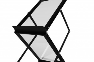 standuri brosuri zig zag negre