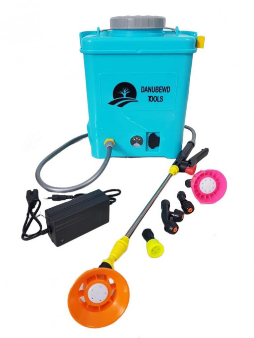 Pompa stropit electrica Danubewd Tools®, 8 Litri, 3.6L / min, acumulator, 5 duze, regulator presiune