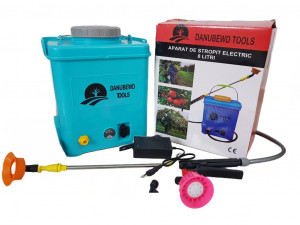 Pompa stropit electrica Danubewd Tools®, 8 Litri, 3.6L / min, acumulator, 5 duze, regulator presiune - Img 2
