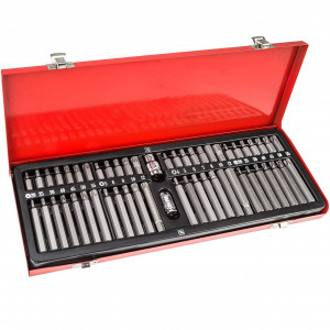 Trusa Biti Torx 54 piese cu adaptor 1/2'' si 3/8'' - Img 1