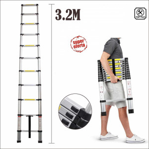 Scara telescopica aluminiu, 11 trepte, 3.2 metri - Img 1