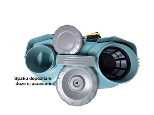 Pompa de stropit electrica DanubewdTools®, 16 litri + Atomizor Electric, lance inox 100 cm extensibila, sita filtrare, 5 +1 duze incluse, Albastra - Img 5