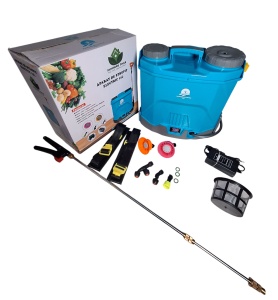 Pompa de stropit electrica/ Pulverizator , 12 litri, acumulator, regulator de presiune, lance inox 100 cm extensibila, 5 +1 duze incluse, Autonomie mare, DanubewdTools®, Model 2026