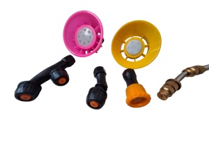Pompa de stropit electrica DanubewdTools®, 16 litri + Atomizor Electric, lance inox 100 cm extensibila, sita filtrare, 5 +1 duze incluse, Albastra - Img 2