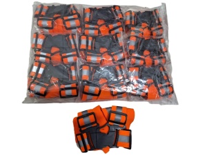 Set 10 hamuri reflectorizante reglabile, banda 4 cm, portocaliu, unisex, universal, Danubewd Tools - Img 4