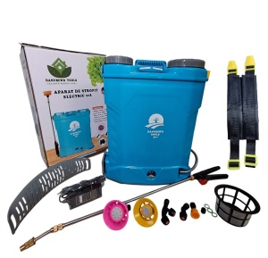 Pompa de stropit electrica DanubewdTools®, 20 litri + Atomizor Electric, lance inox 100 cm extensibila, sita filtrare, 5 +1 duze incluse, Albastra - Img 4