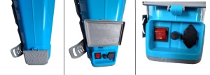 Pompa de stropit electrica DanubewdTools, 20 litri, acumulator, regulator de presiune, lance inox 100 cm extensibila, sita filtrare, 5 +1 duze incluse, Albastra - Img 4