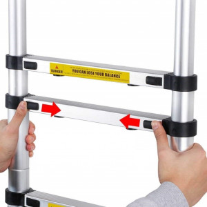 Scara telescopica de aluminiu, 7 trepte, 2 m lungime - Img 3