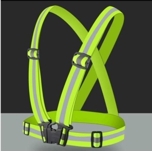 Set 10 hamuri reflectorizante reglabile, banda 4 cm, verde, unisex, universal, Danubewd Tools - Img 2