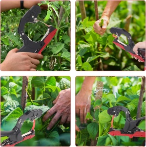 Aparat de legat vita de vie, legume, pomi fructiferi, Danubewd Tools® WD-25, 10 role banda legat, 10.000 capse, lama rezerva - Img 6