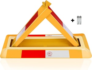 Blocator parcare triunghiular Danubewd Tools®, manual, metal, Galben - Img 1