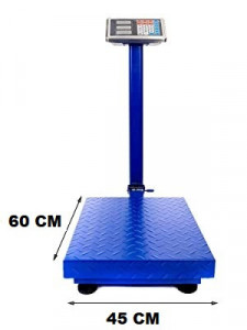 Cantar Electronic 500 kg White Deals cu Acumulator si Platforma metalica din tabla striata , brat rabatabil, functie Shake - Img 3