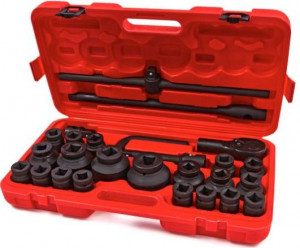Trusa cu tubulare bihexagonale 26 piese 21-65 mm, 3/4 si 1 tol, culoare neagra - Img 3