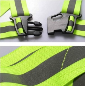 Set 10 hamuri reflectorizante reglabile, banda 4 cm, verde, unisex, universal, Danubewd Tools - Img 4